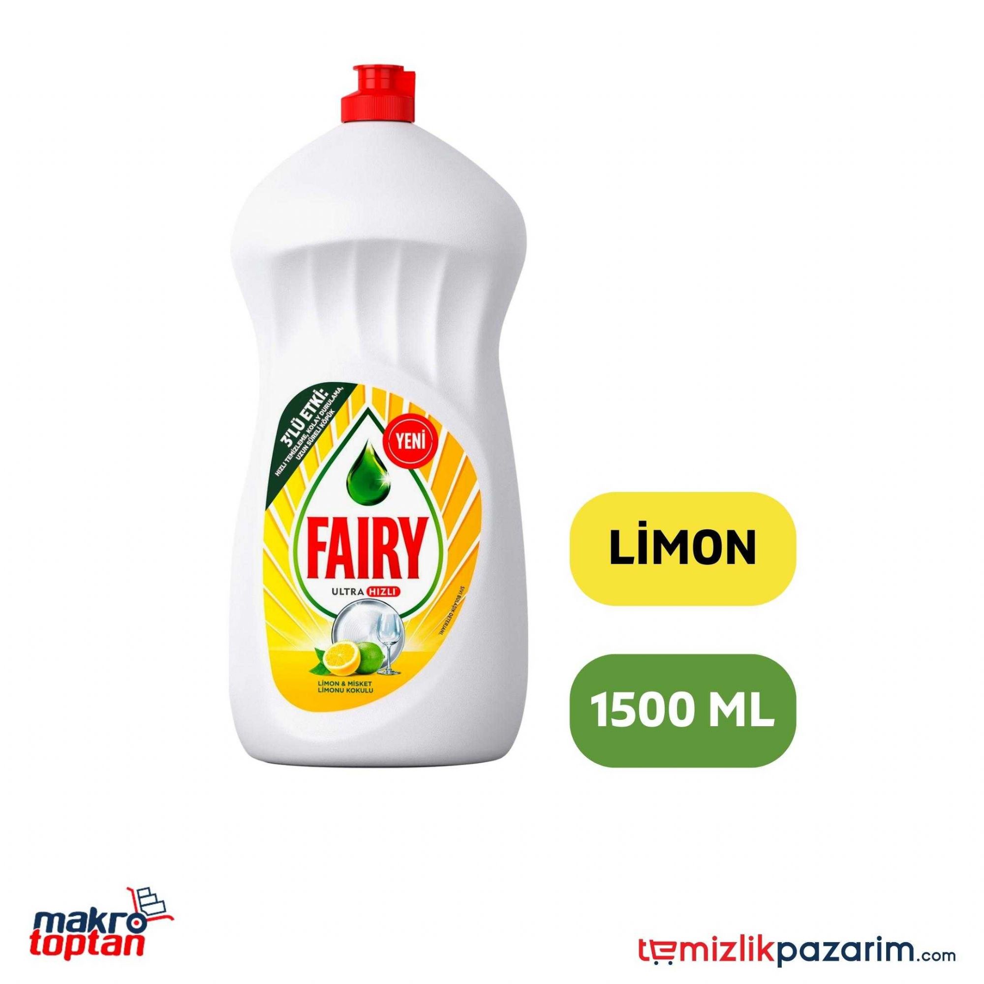 Fairy Bulaşık Deterjanı Limon 1500 ML - Temizlikpazarim.com